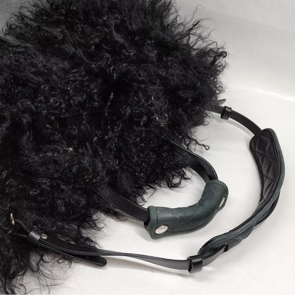 JIMMY CHOO (RARE) Mongolian Black Shoulder Bag - Picture 5 of 9